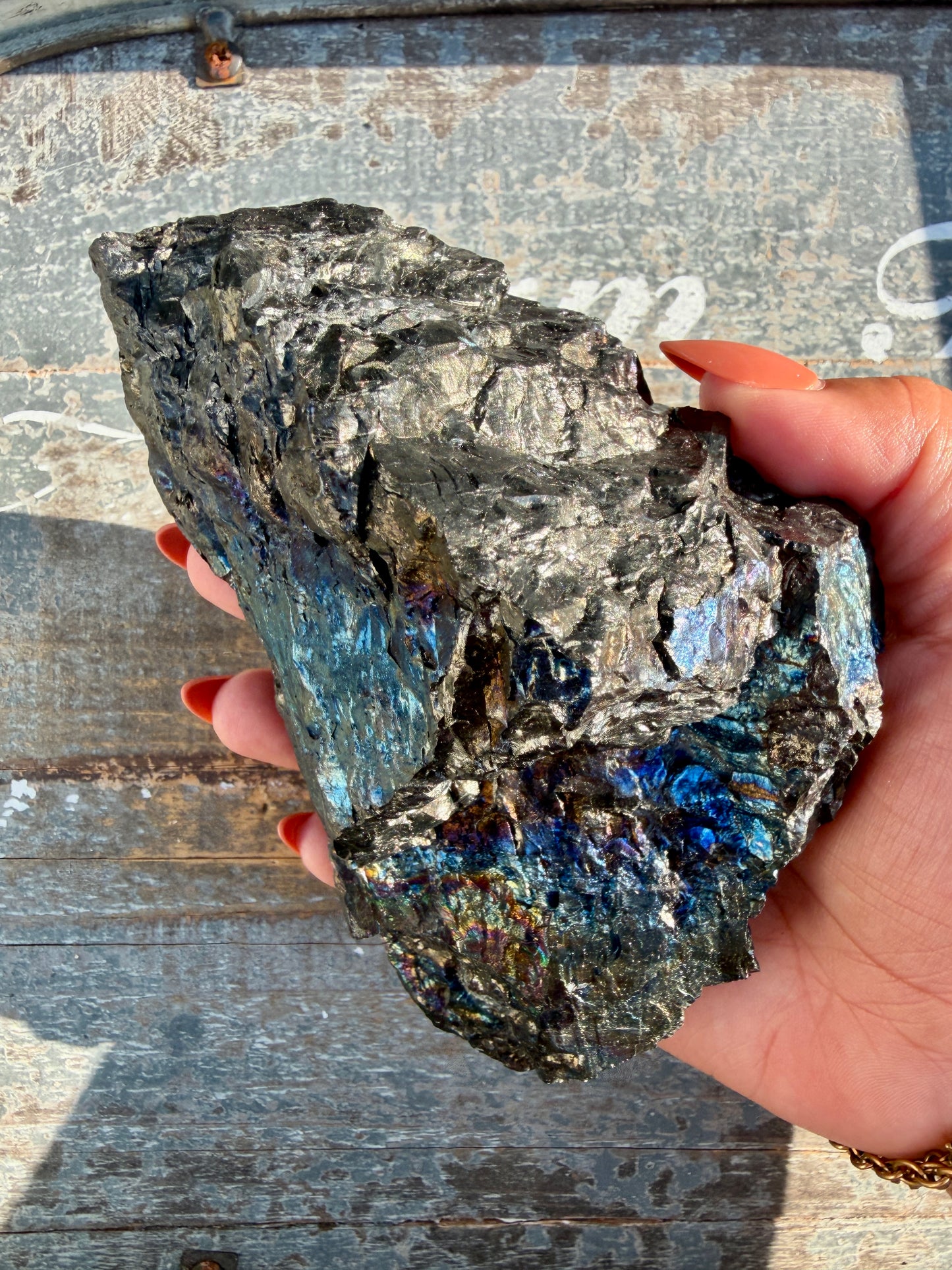 Gorgeous Rainbow Iridescent Carbon Specimen | Opt H