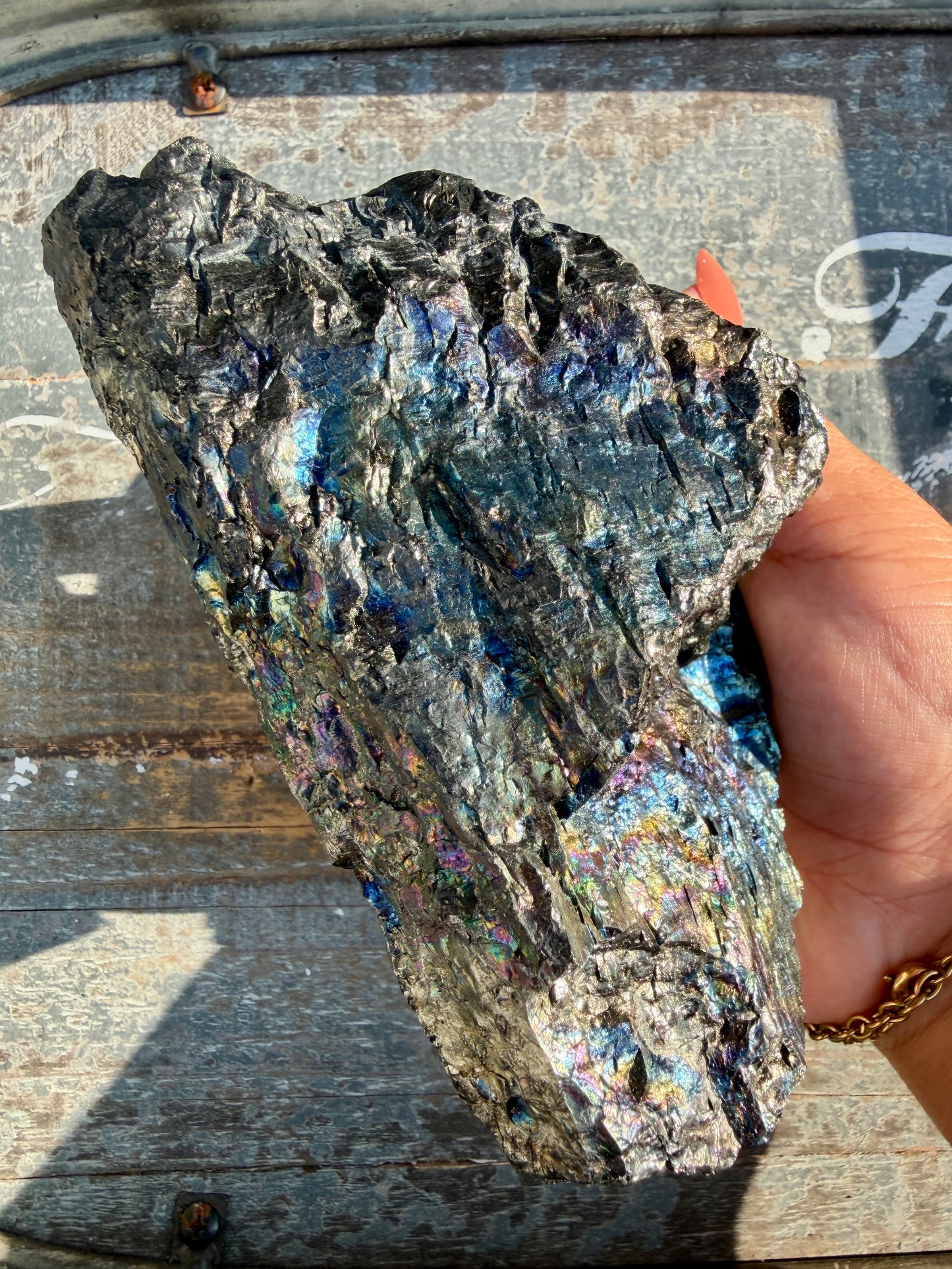 Gorgeous Rainbow Iridescent Carbon Specimen | Opt H