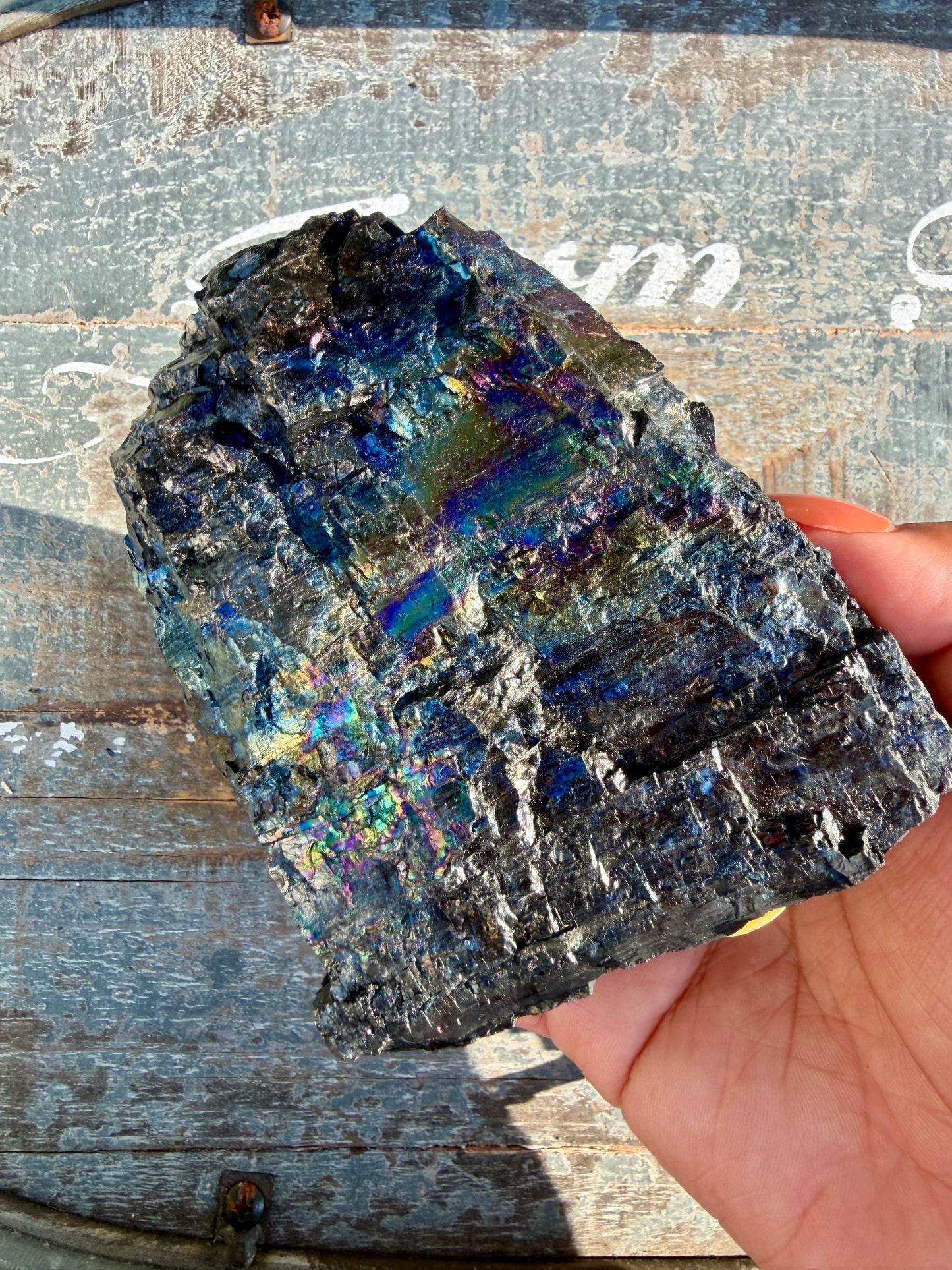 Gorgeous Rainbow Iridescent Carbon Specimen | Opt J