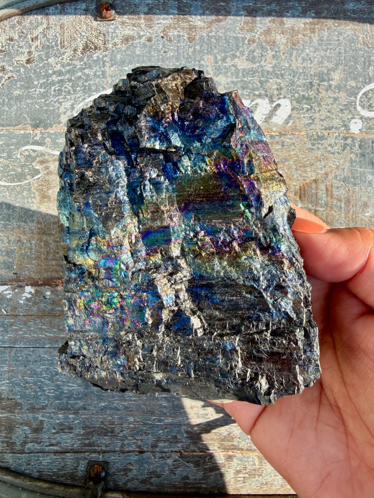 Gorgeous Rainbow Iridescent Carbon Specimen | Opt J