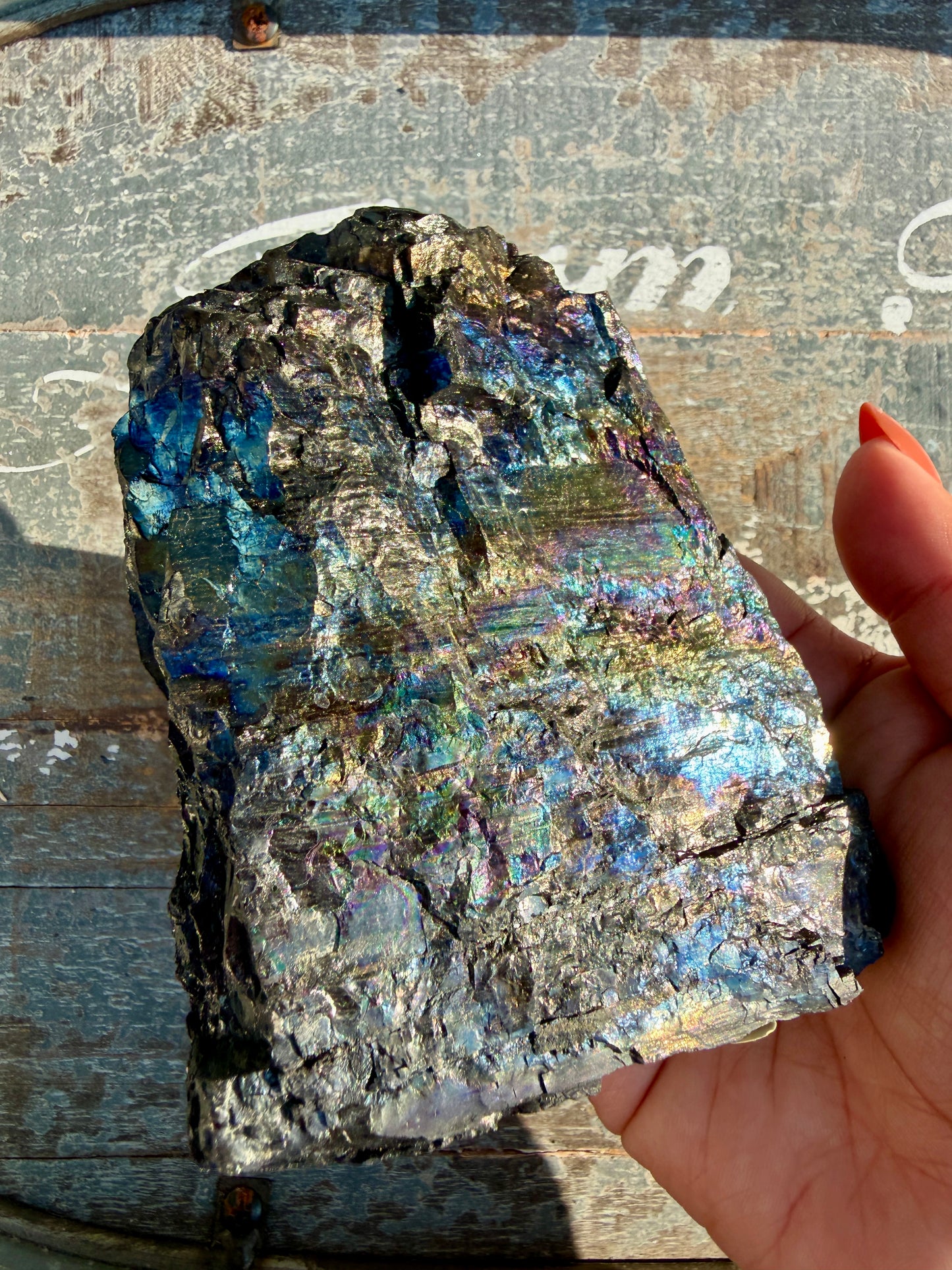 Gorgeous Rainbow Iridescent Carbon Specimen | Opt J