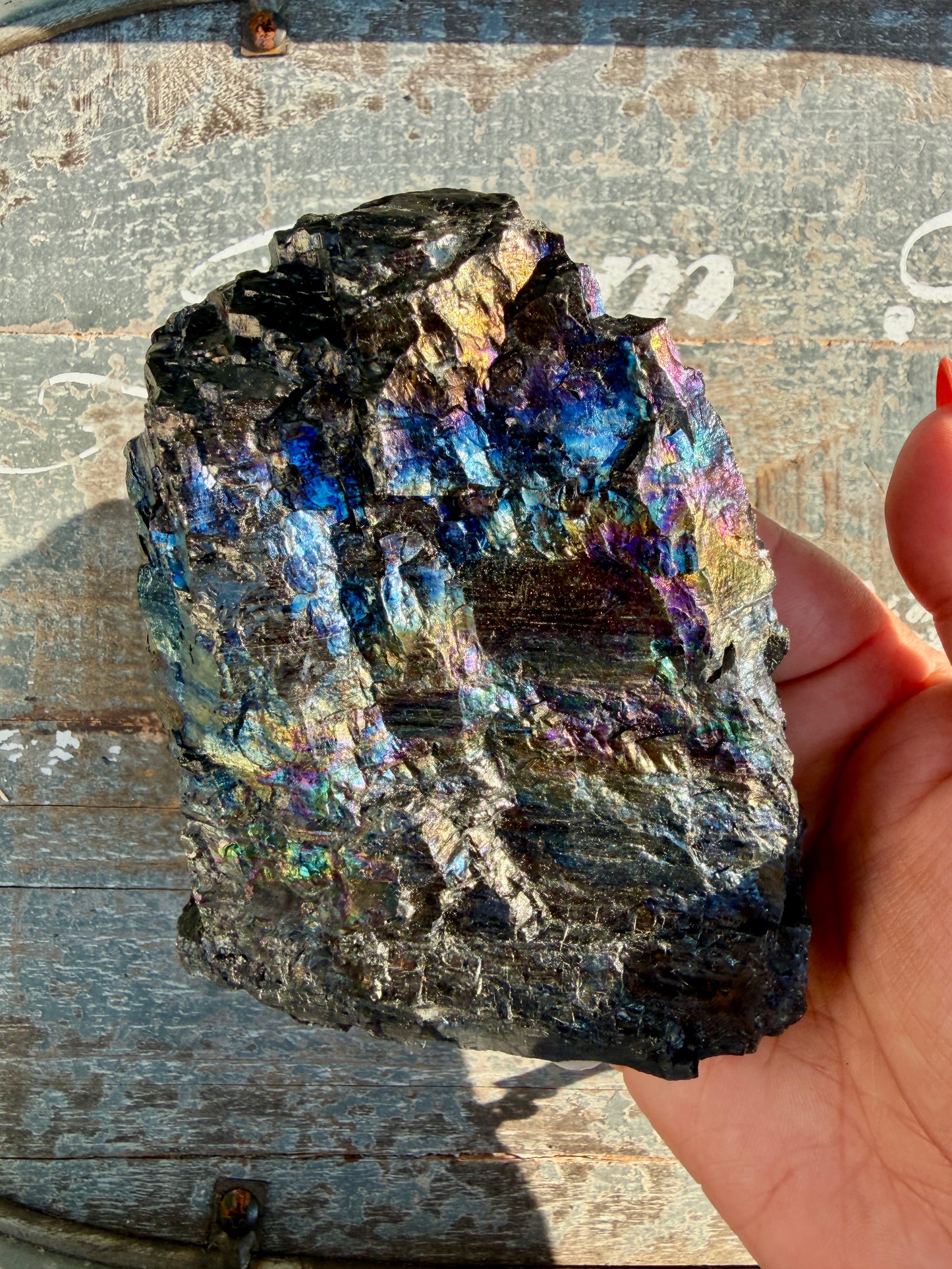 Gorgeous Rainbow Iridescent Carbon Specimen | Opt J