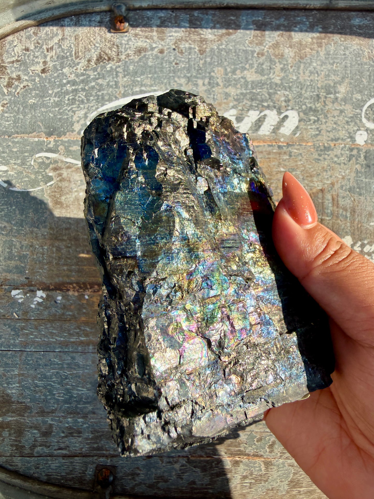 Gorgeous Rainbow Iridescent Carbon Specimen | Opt J