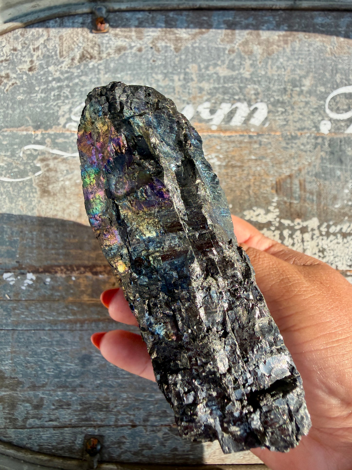 Gorgeous Rainbow Iridescent Carbon Specimen | Opt J