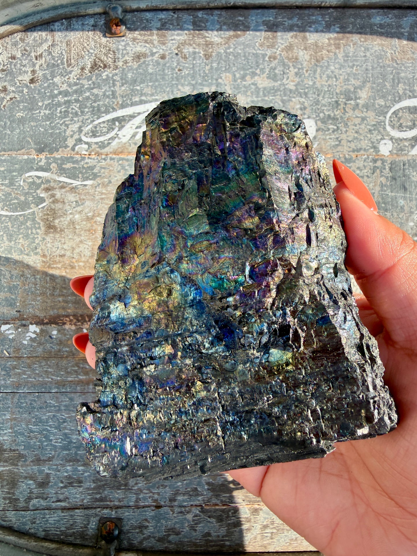 Gorgeous Rainbow Iridescent Carbon Specimen | Opt J