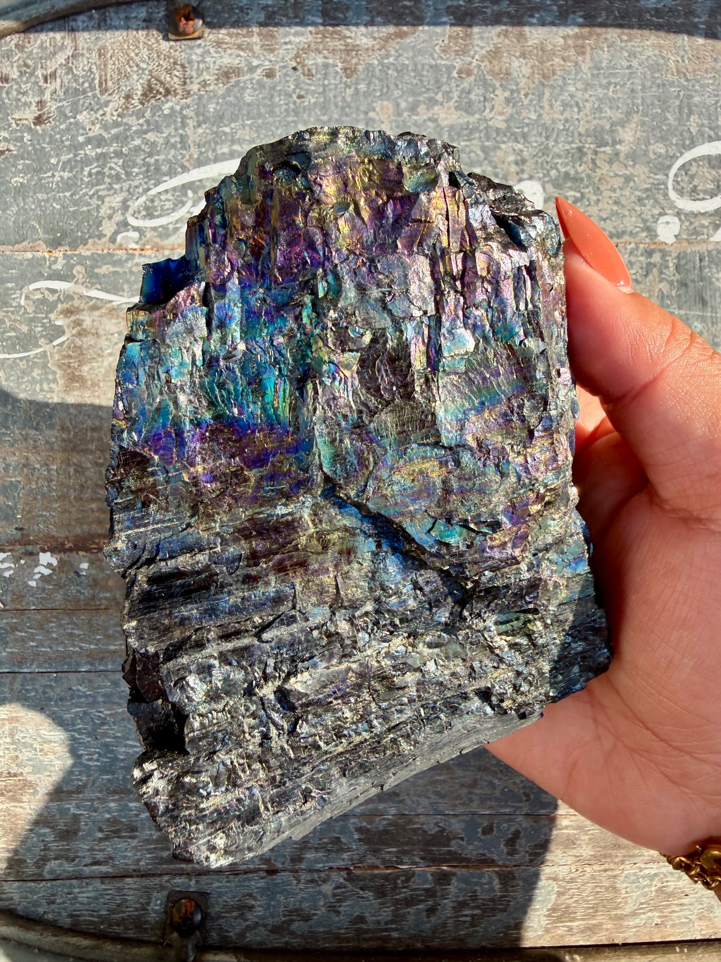 Gorgeous Rainbow Iridescent Carbon Specimen | Opt J