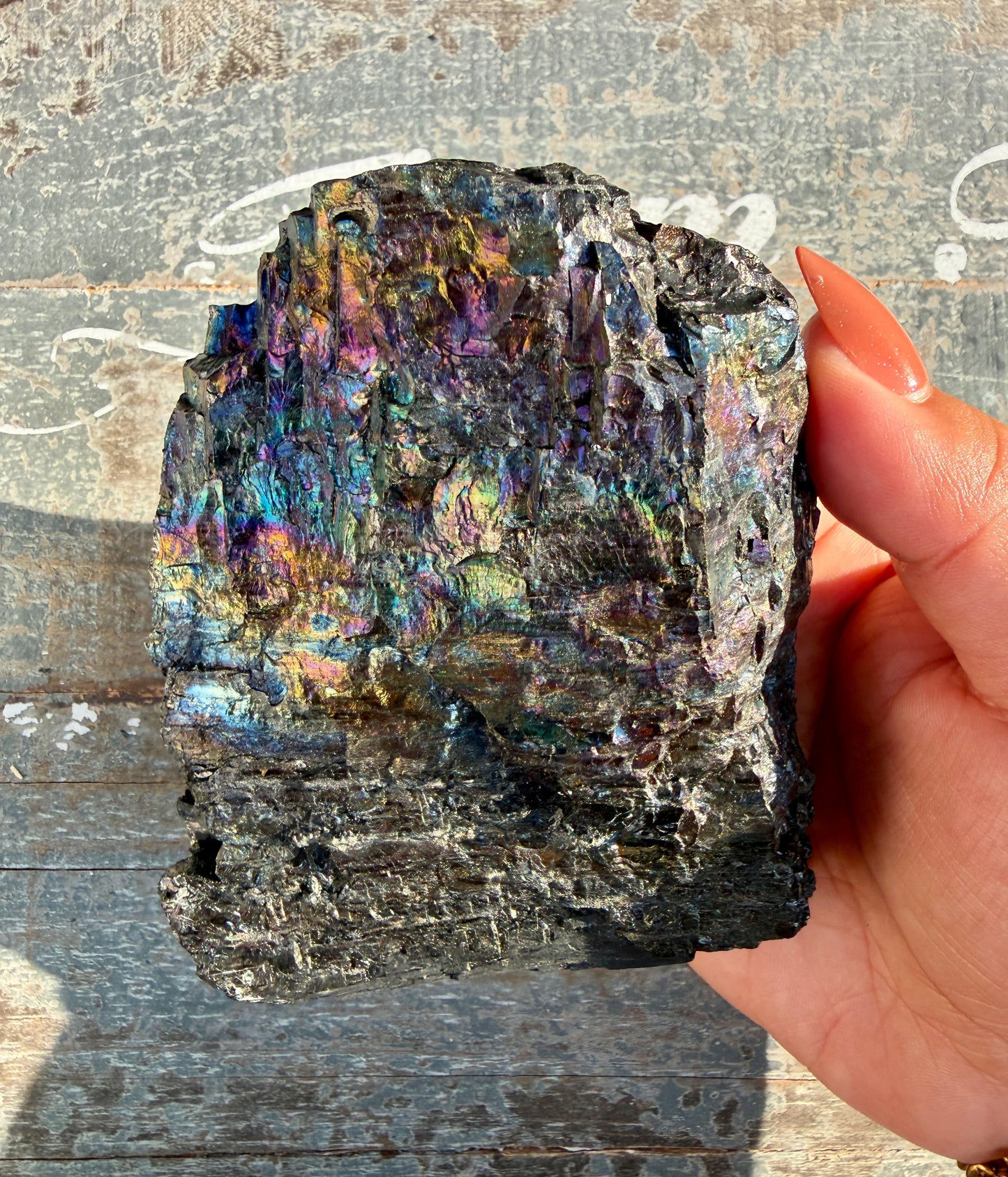 Gorgeous Rainbow Iridescent Carbon Specimen | Opt J