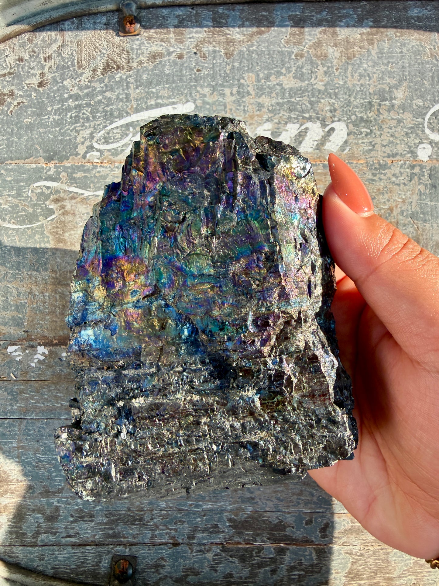 Gorgeous Rainbow Iridescent Carbon Specimen | Opt J
