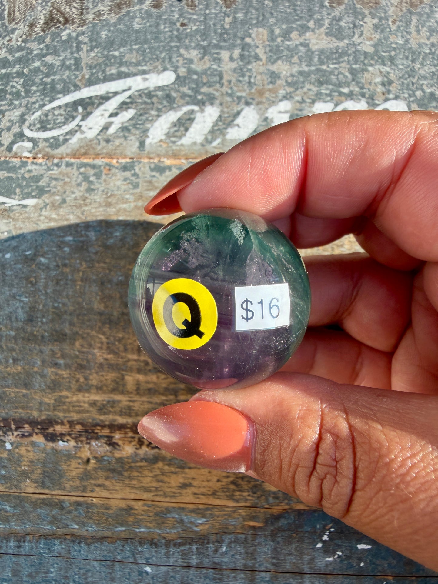 Gorgeous Dark Rainbow Fluorite Sphere | Opt Q