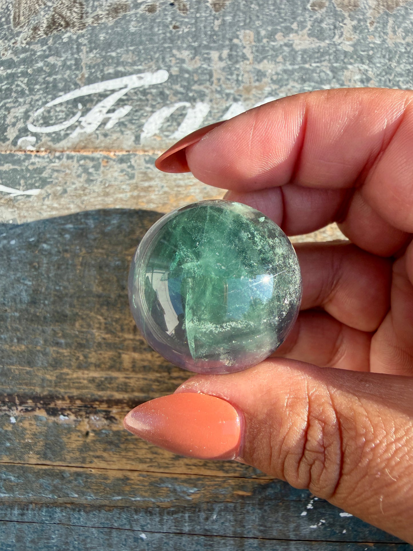 Gorgeous Dark Rainbow Fluorite Sphere | Opt Q