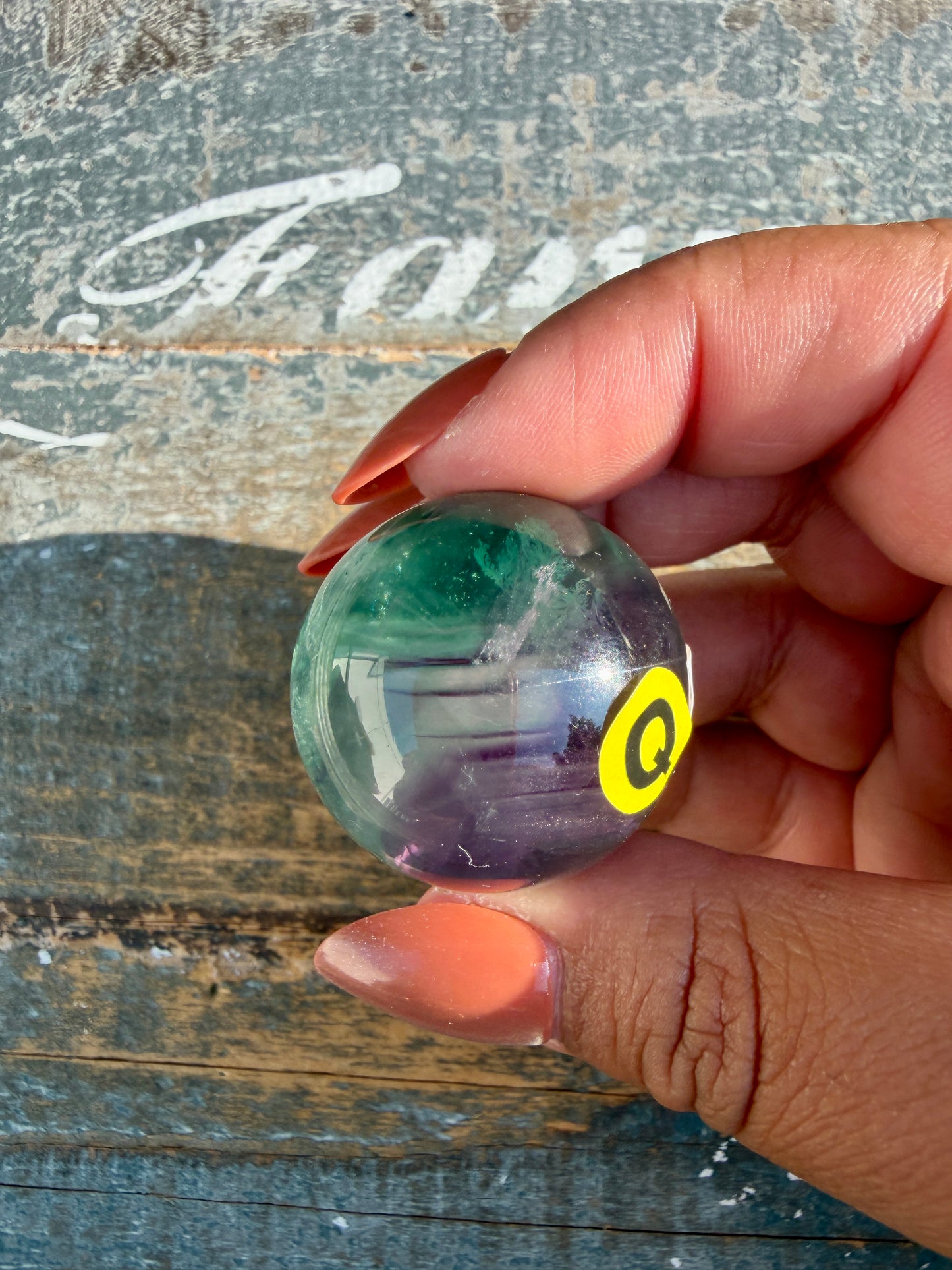 Gorgeous Dark Rainbow Fluorite Sphere | Opt Q