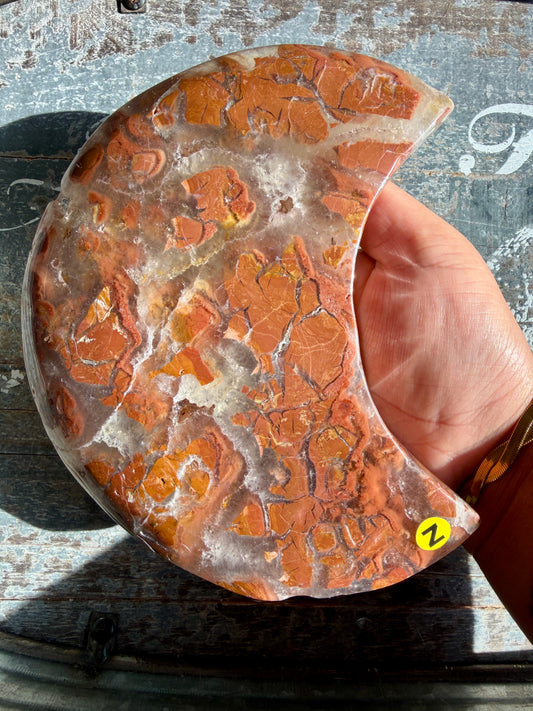 Gorgeous Indonesian Brecciated Jasper Large Moon | Opt Z