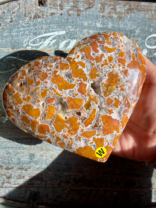 Gorgeous Indonesian Brecciated Jasper Large Heart | Opt W