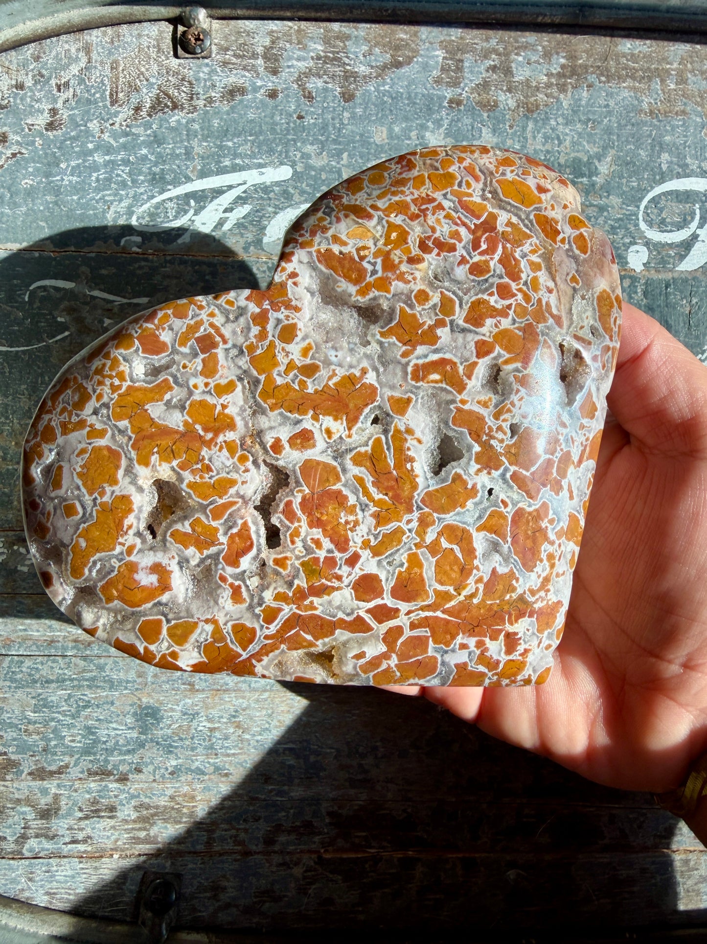 Gorgeous Indonesian Brecciated Jasper Large Heart | Opt W