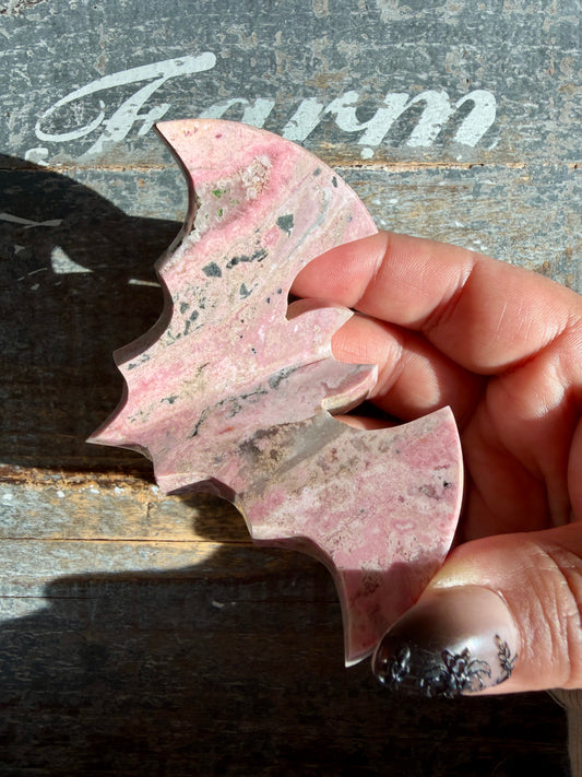 Spooky Pink Rhodonite Bat | Peru | Opt Z
