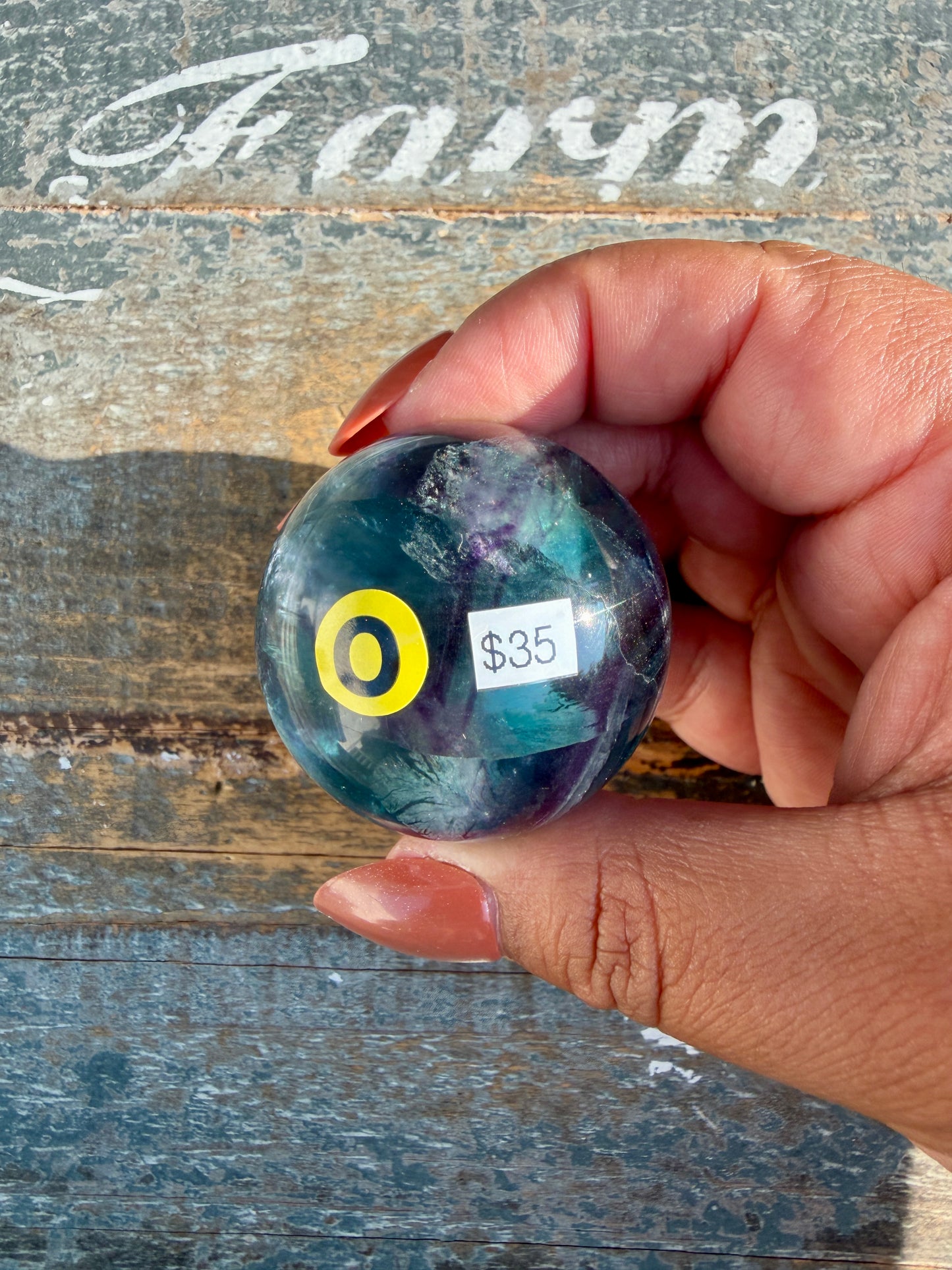 Gorgeous Dark Rainbow Fluorite Sphere | Opt O