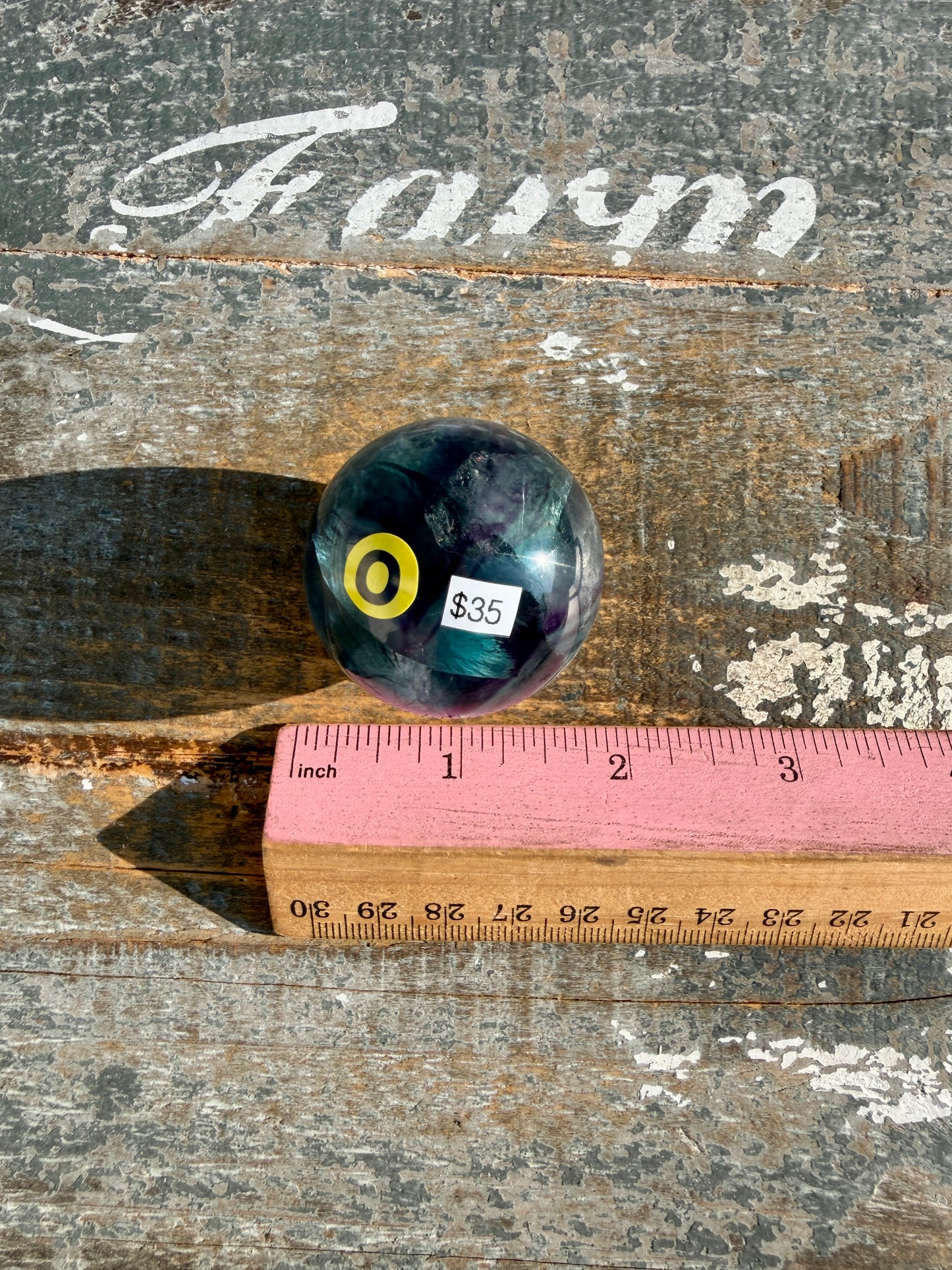 Gorgeous Dark Rainbow Fluorite Sphere | Opt O
