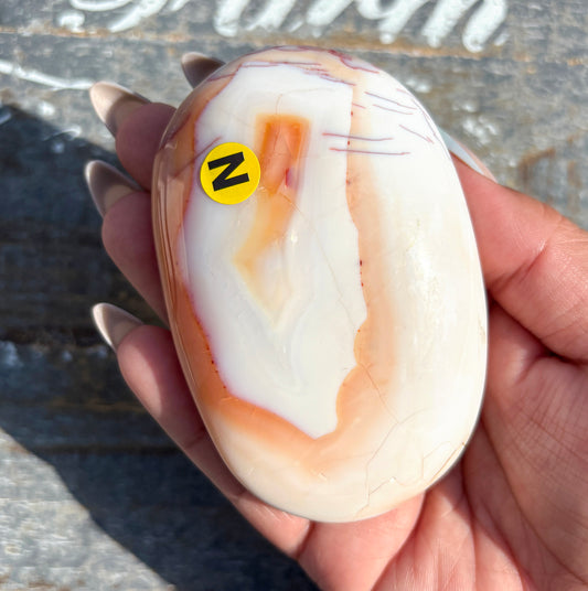 Gorgeous Banded Carnelian Palm Stones from Madagascar | N
