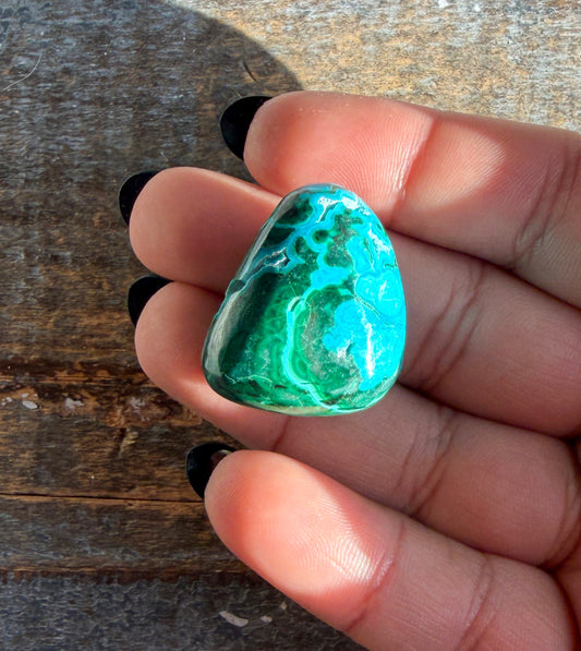 Gorgeous Malachite & Chrysocolla Tumble | Opt A