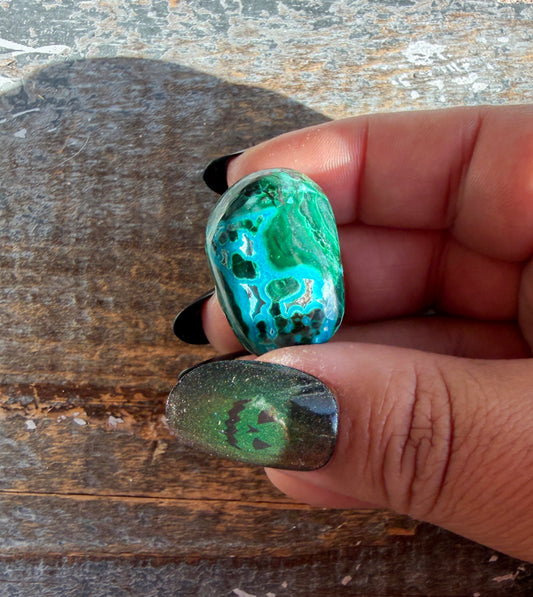 Gorgeous Malachite & Chrysocolla Tumble | Opt B