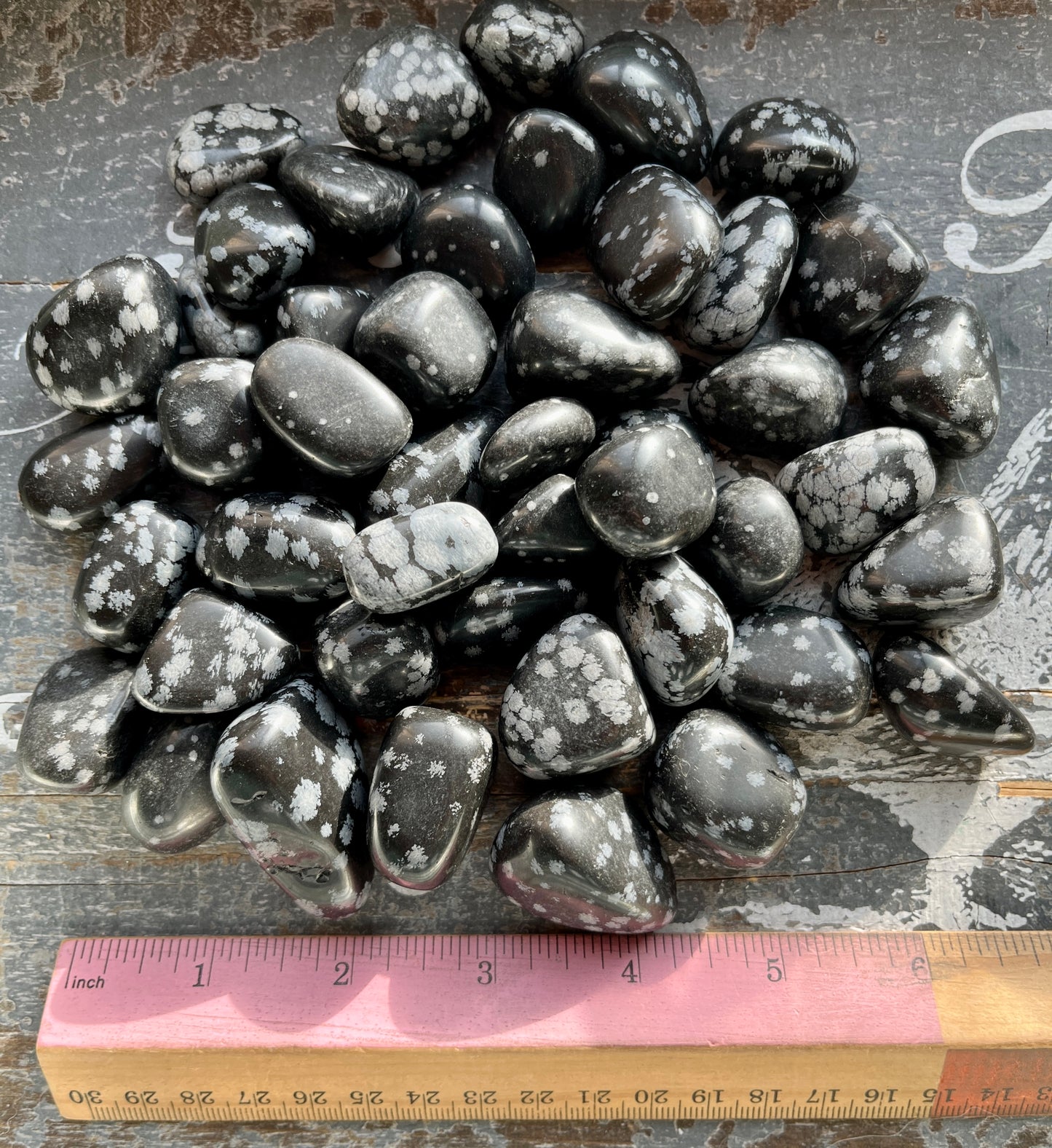 One (1) Snowflake Obsidian Tumble