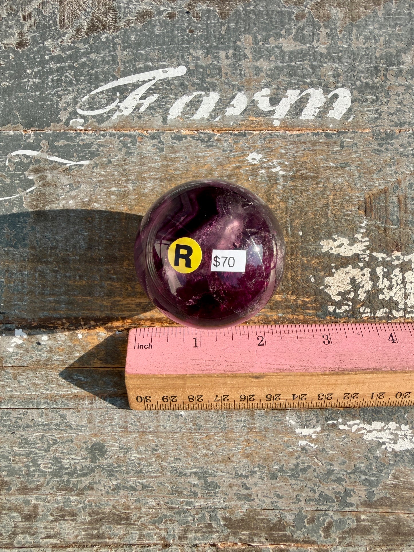 Gorgeous Dark Rainbow Fluorite Sphere | Opt R