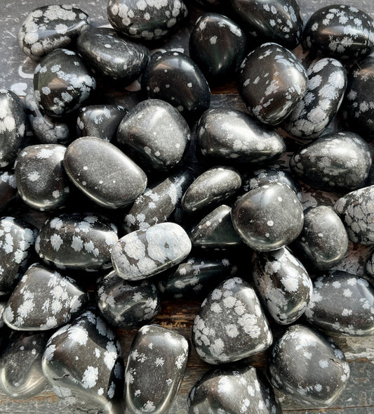 One (1) Snowflake Obsidian Tumble