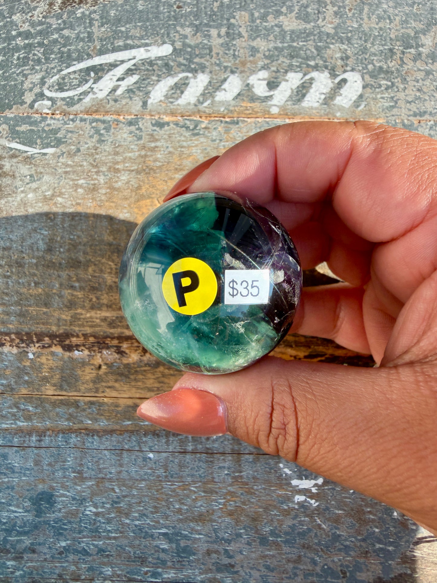 Gorgeous Dark Rainbow Fluorite Sphere | Opt P