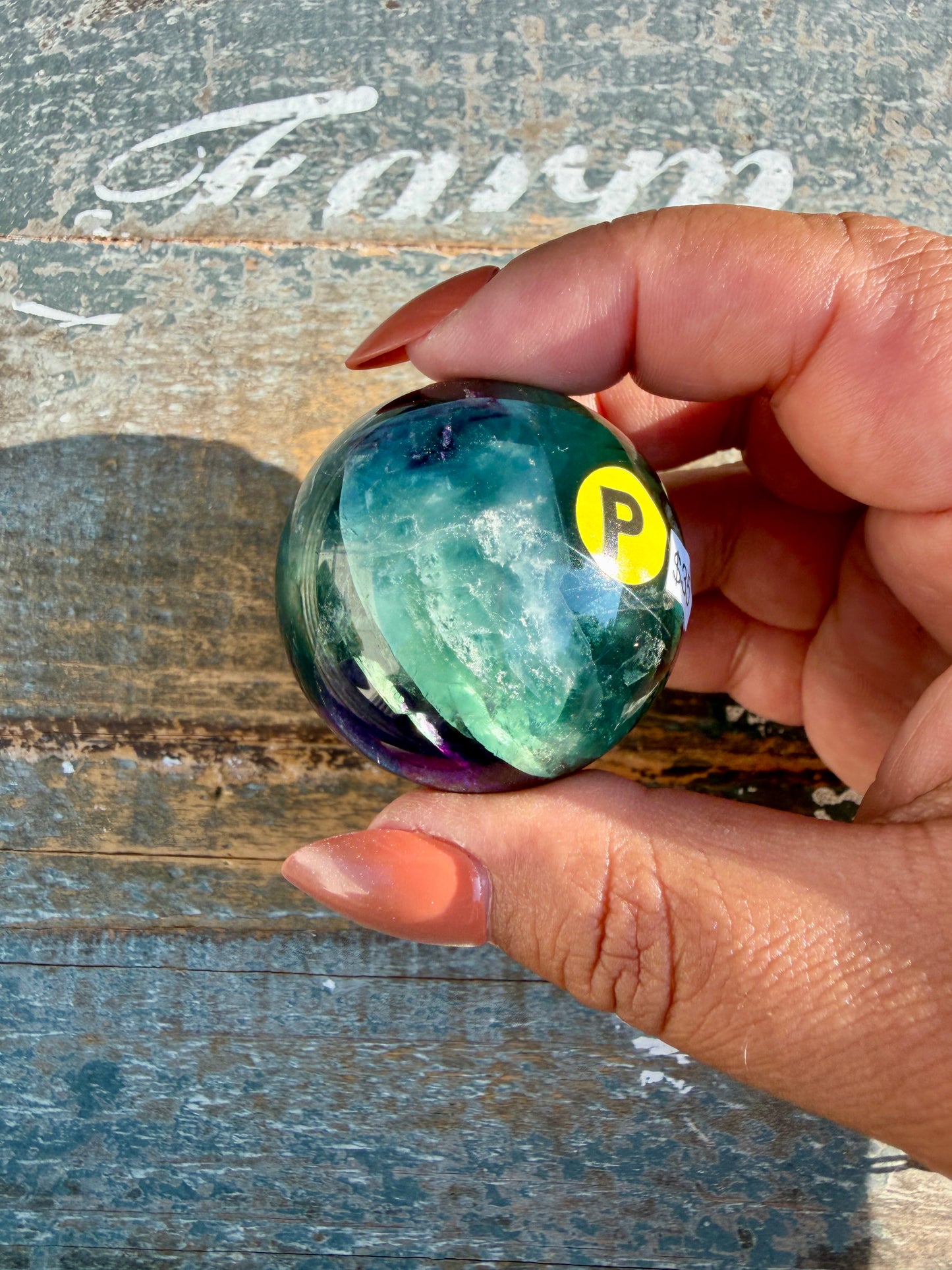Gorgeous Dark Rainbow Fluorite Sphere | Opt P