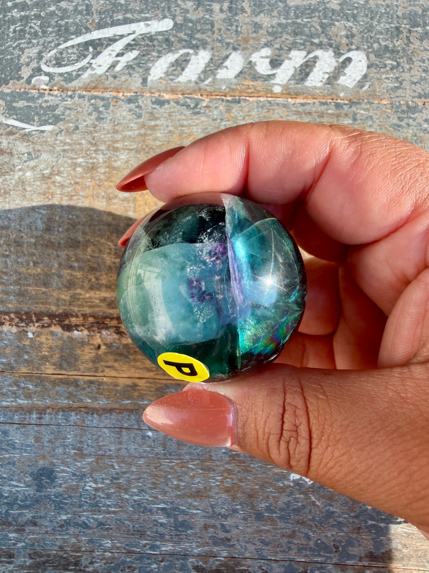 Gorgeous Dark Rainbow Fluorite Sphere | Opt P