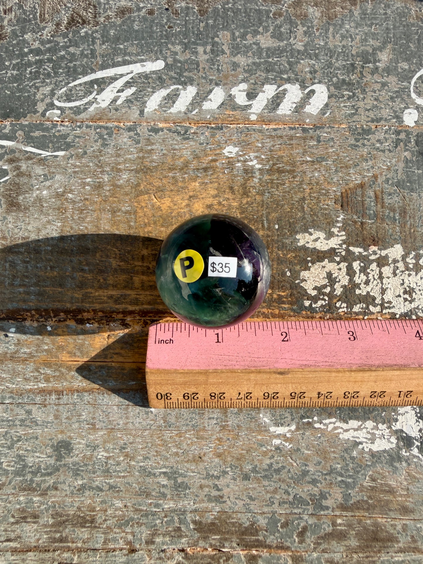 Gorgeous Dark Rainbow Fluorite Sphere | Opt P