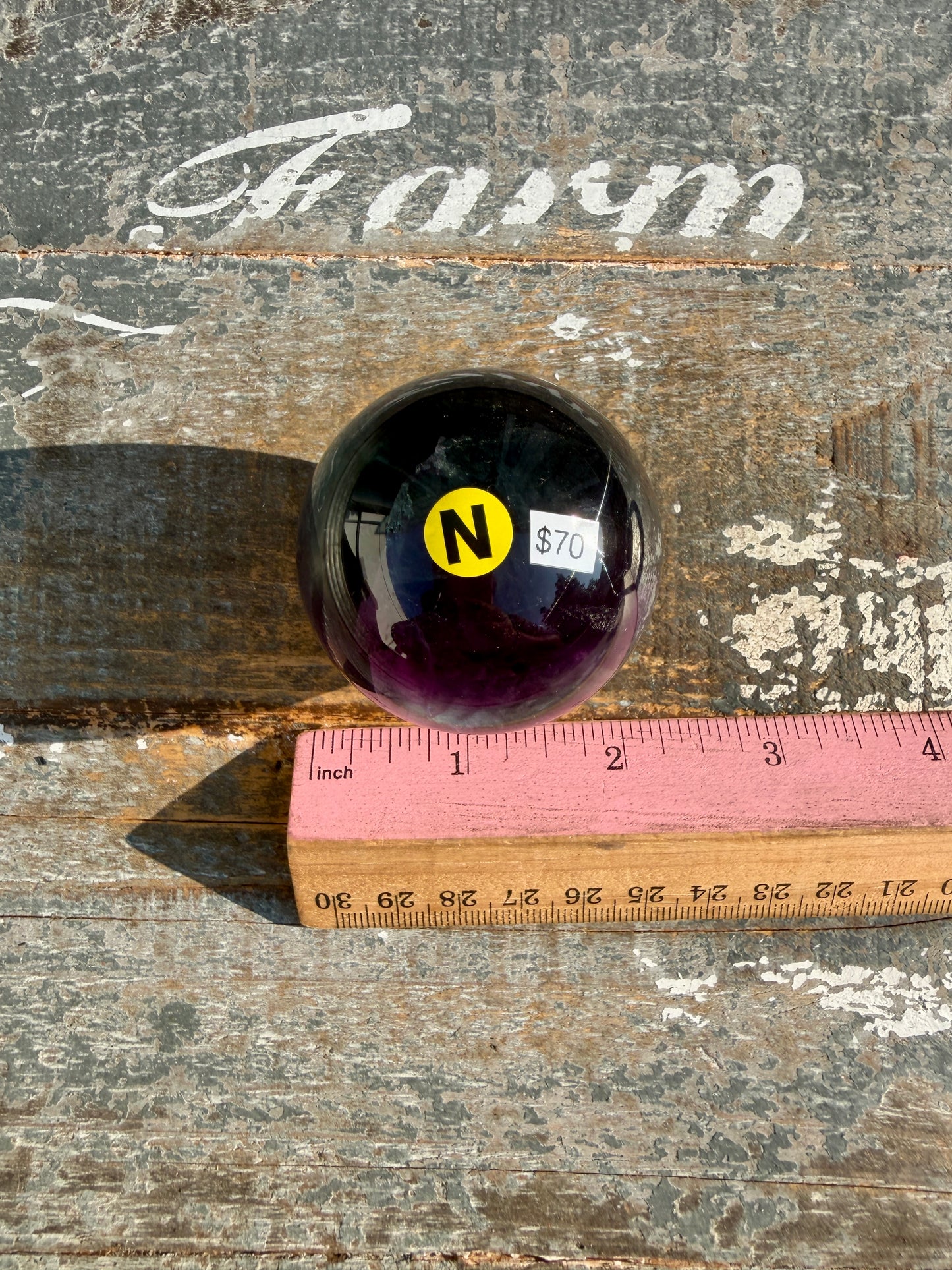 Gorgeous Dark Rainbow Fluorite Sphere | Opt N