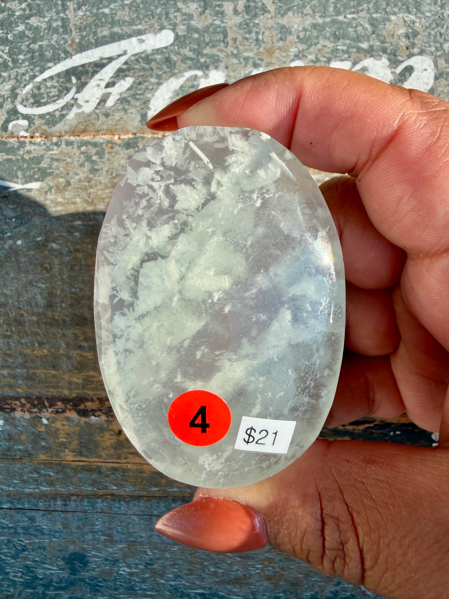 Gorgeous Yttrium Fluorite Palm Stone | Opt 4