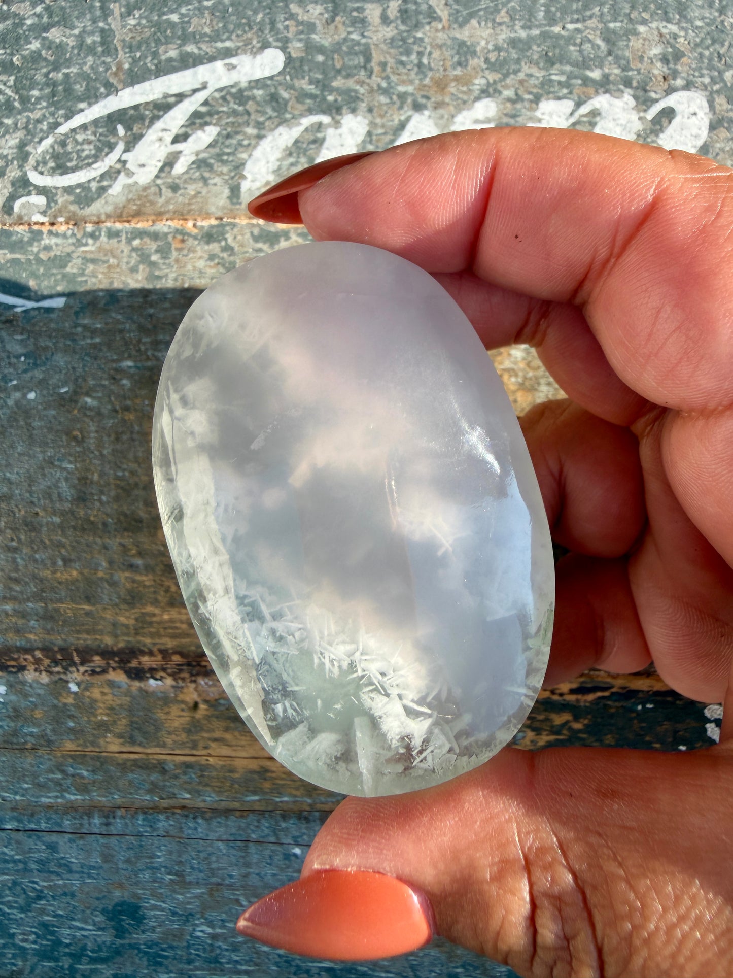 Gorgeous Yttrium Fluorite Palm Stone | Opt 4
