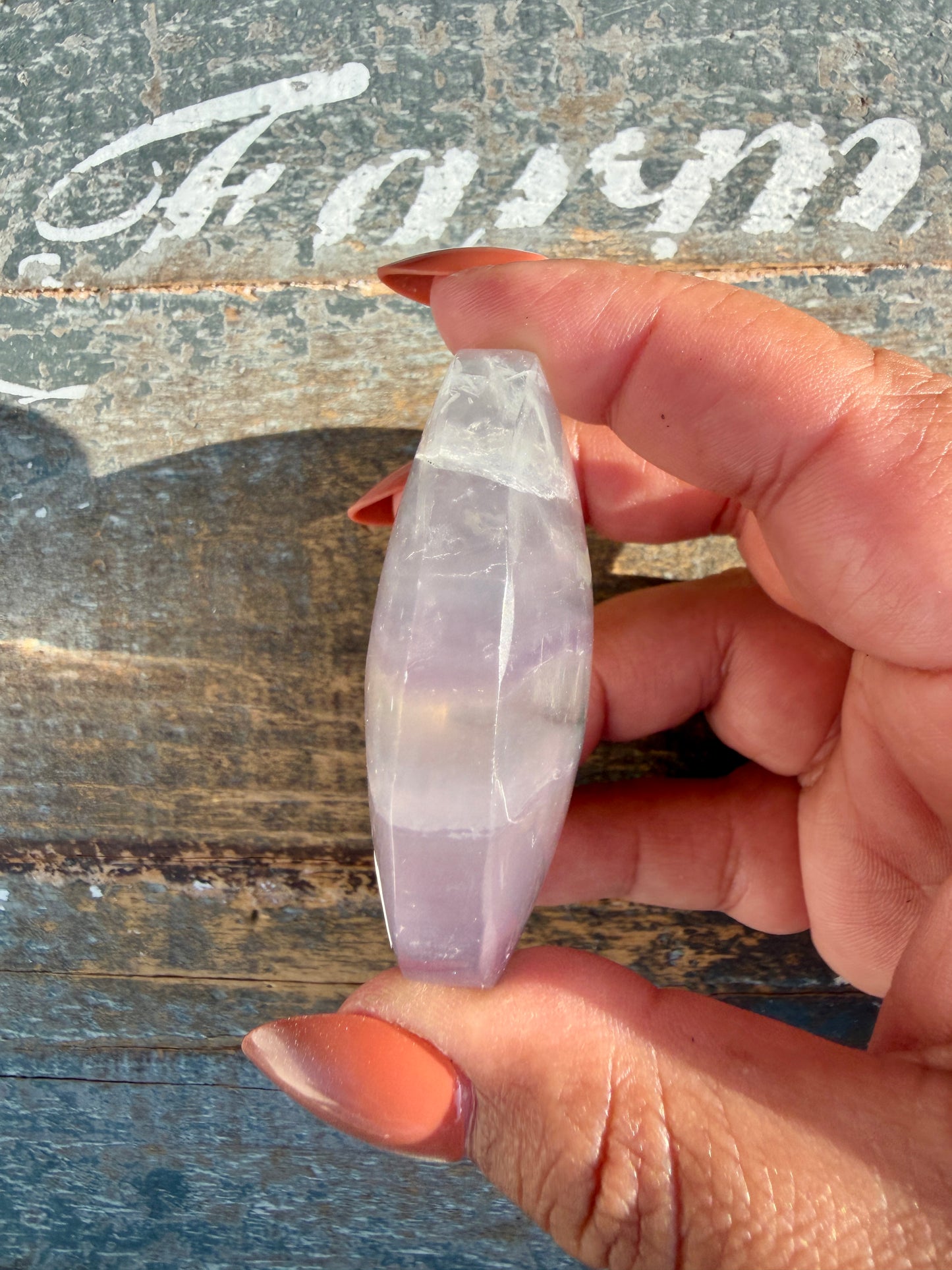 Gorgeous Yttrium Fluorite Palm Stone | Opt 13