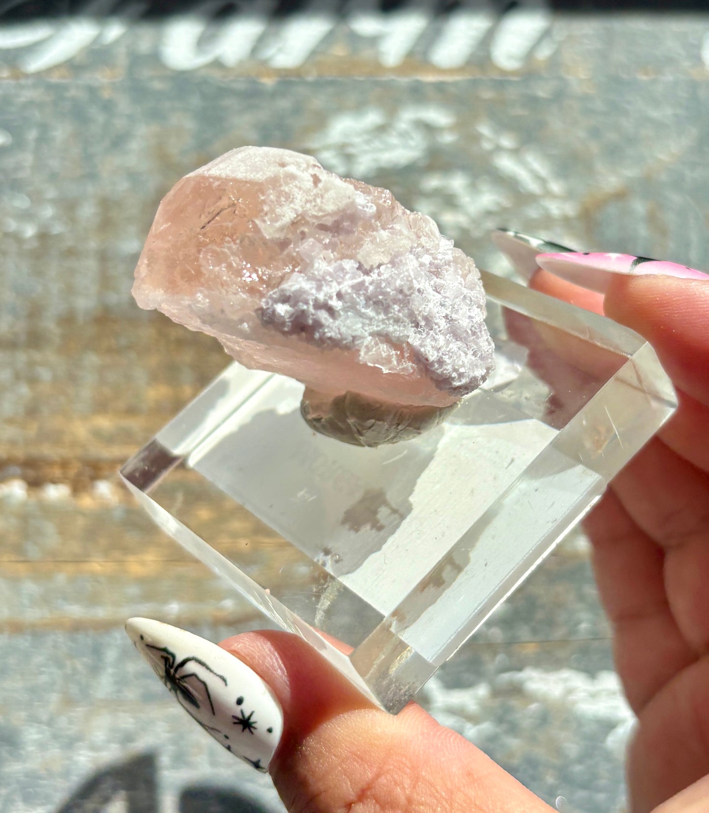 Gorgeous Peach Morganite with Lepidolite *Collectors Piece from Kunar, AFGHANISTAN