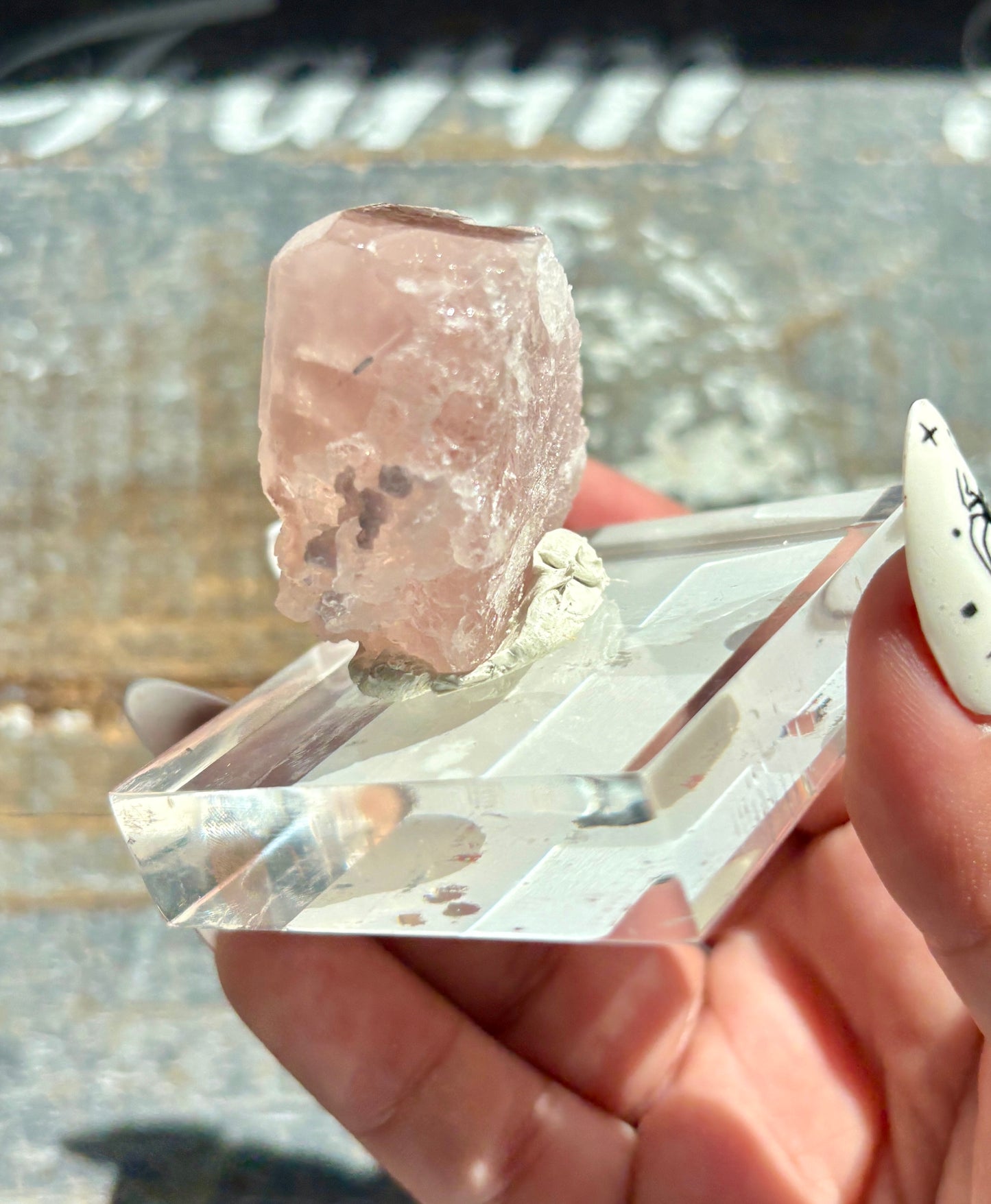 Gorgeous Peach Morganite with Lepidolite *Collectors Piece from Kunar, AFGHANISTAN