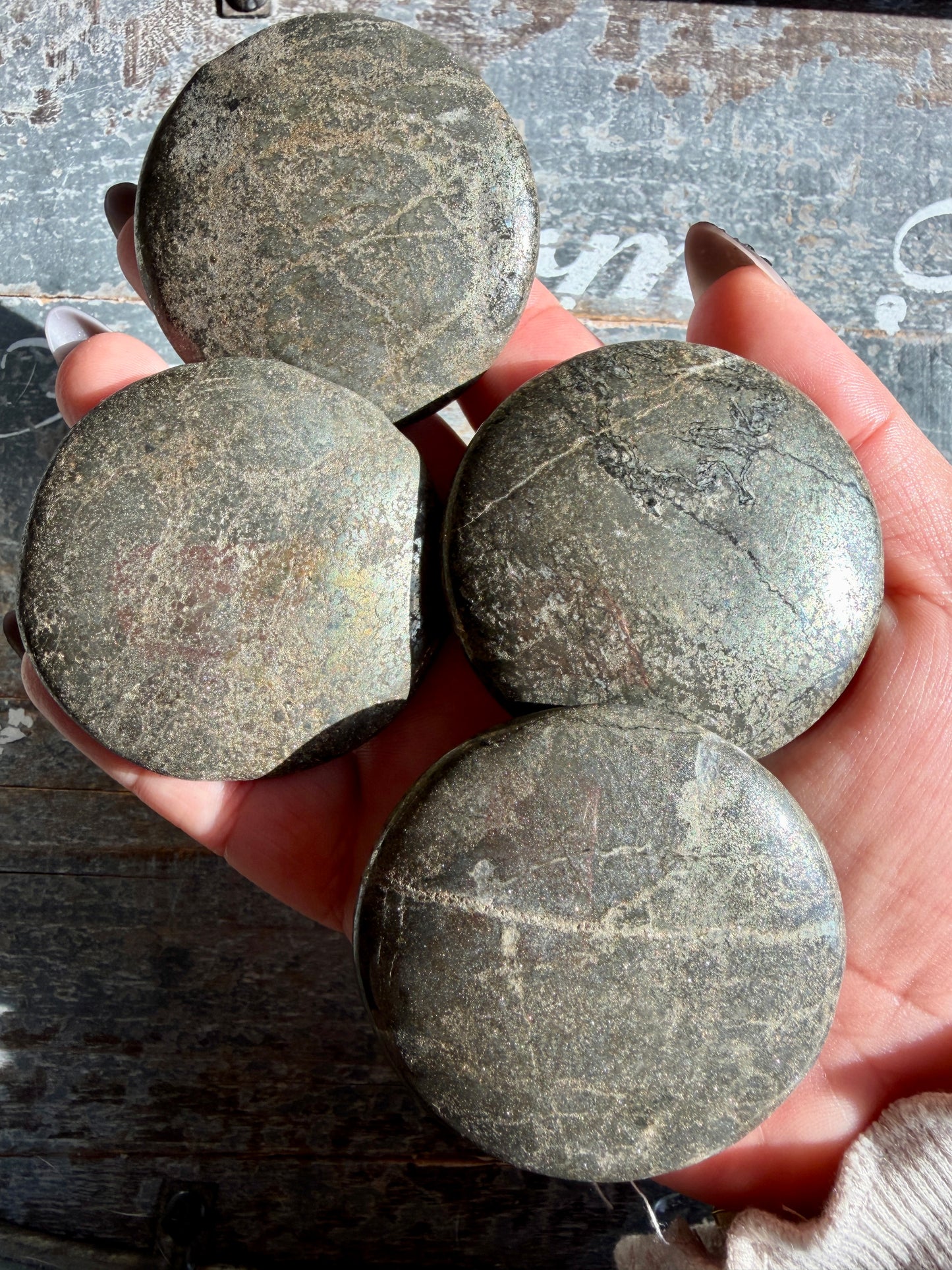 One (1) Pyrite Medallion | Intuitively chosen | Money Bowl