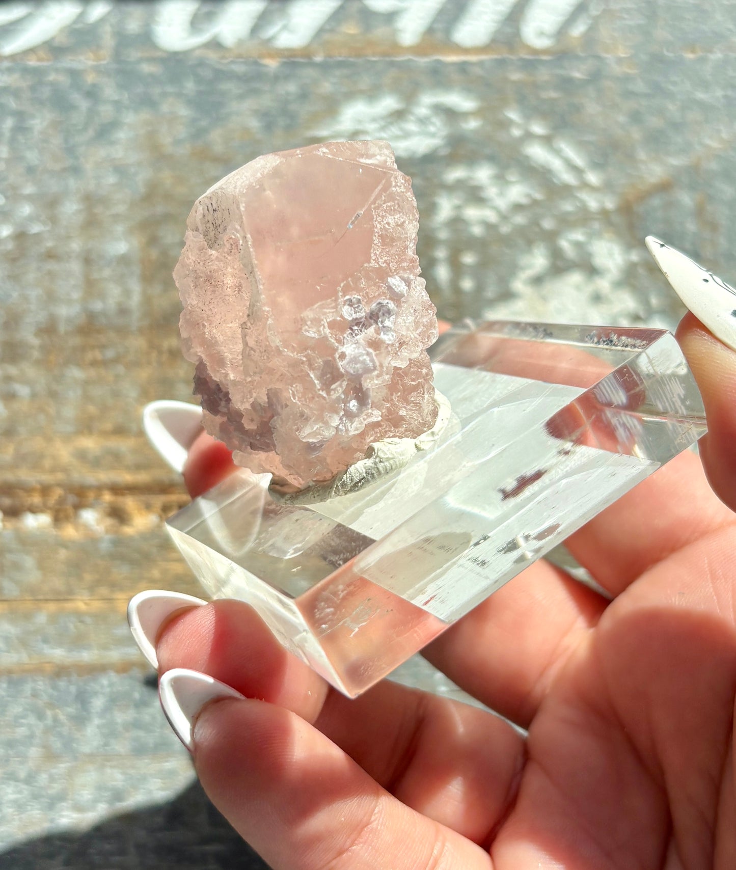 Gorgeous Peach Morganite with Lepidolite *Collectors Piece from Kunar, AFGHANISTAN