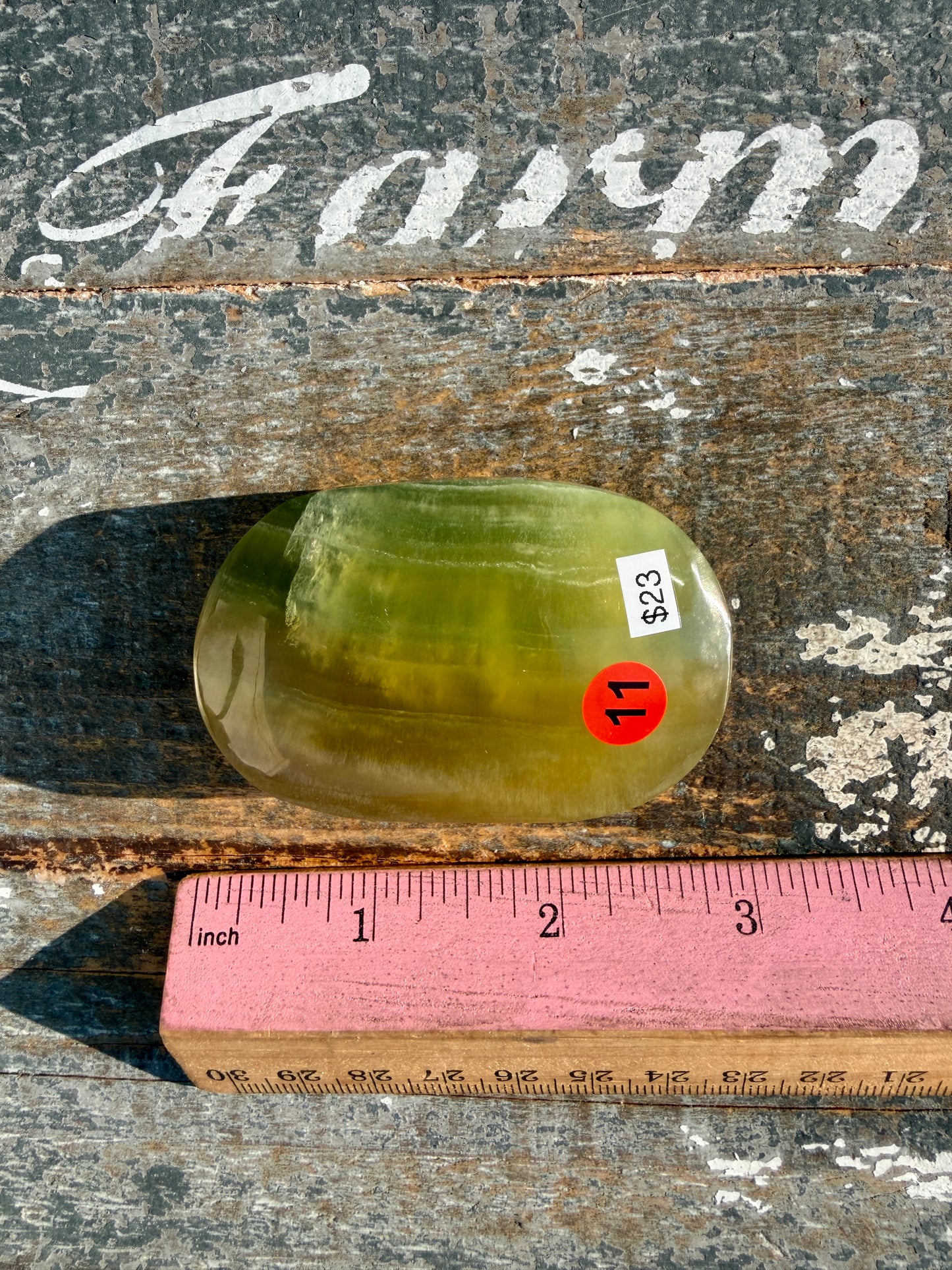 Gorgeous Yttrium Fluorite Palm Stone | Opt 11