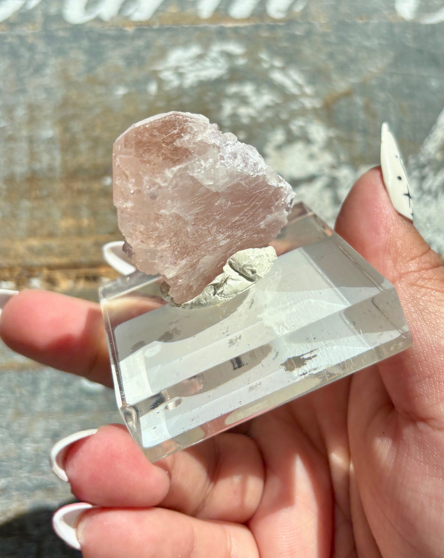 Gorgeous Peach Morganite with Lepidolite *Collectors Piece from Kunar, AFGHANISTAN