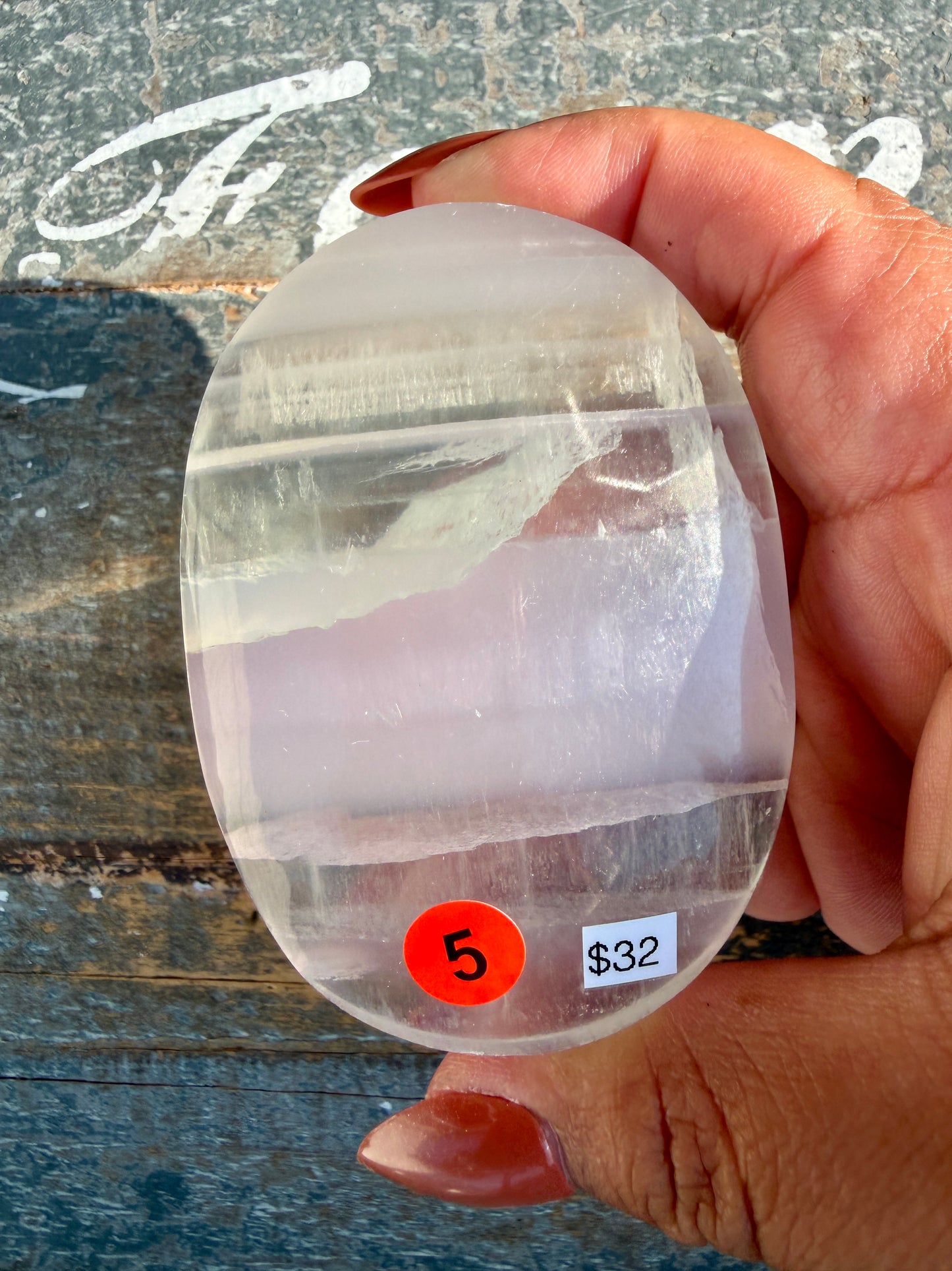Gorgeous Yttrium Fluorite Palm Stone | Opt 5