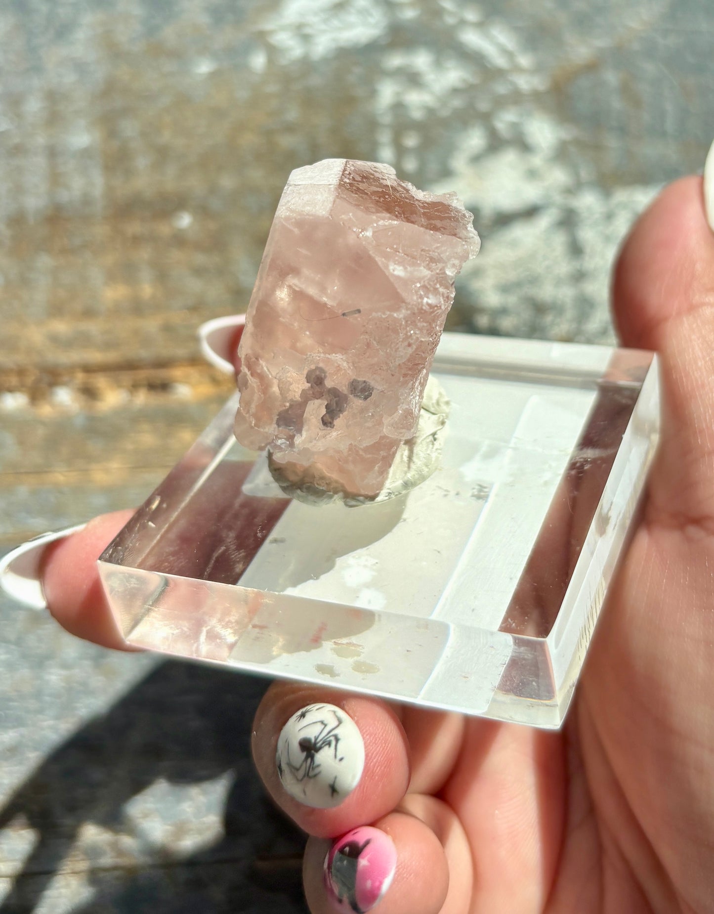 Gorgeous Peach Morganite with Lepidolite *Collectors Piece from Kunar, AFGHANISTAN