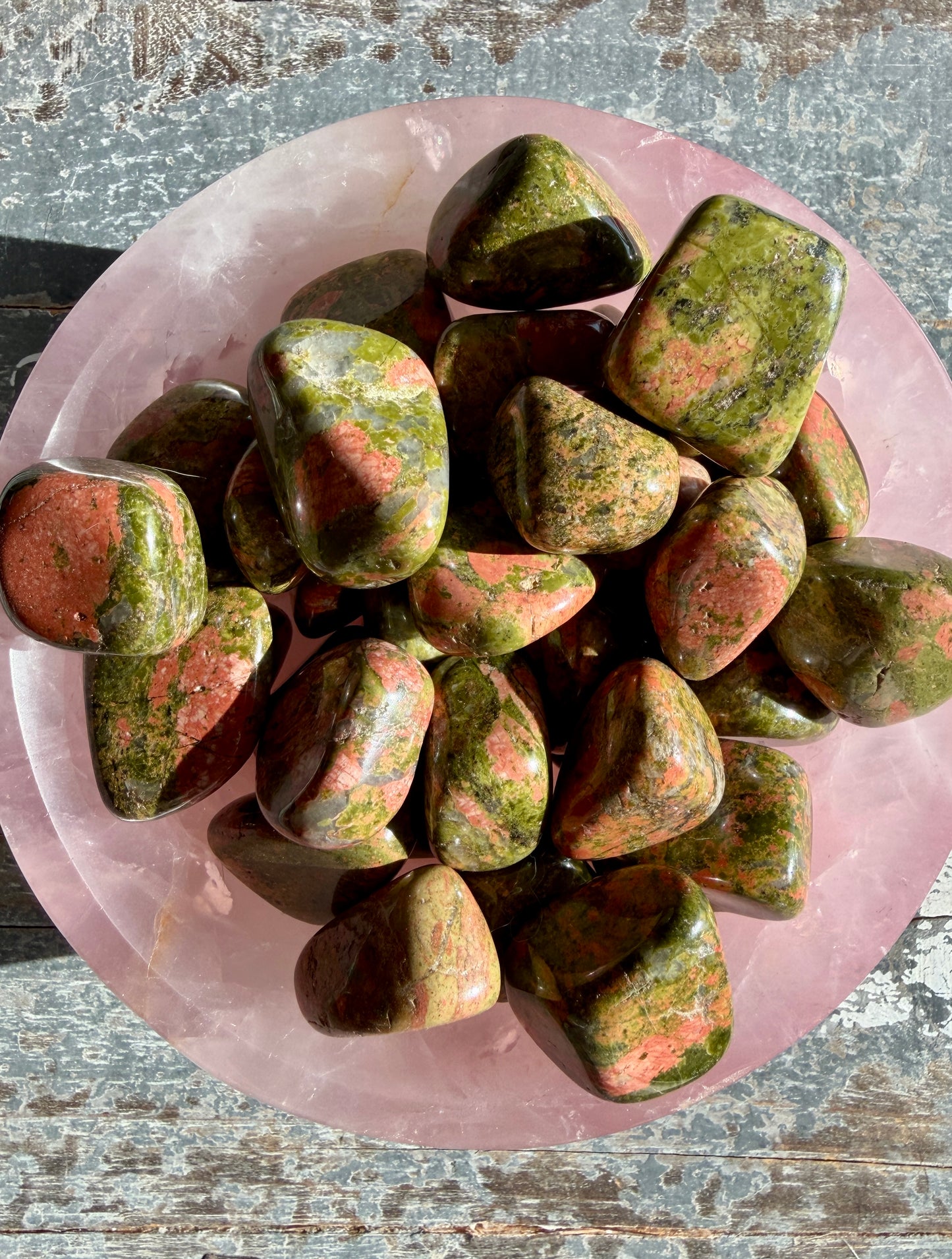 One (1) Unakite Tumble | Intuitively Chosen