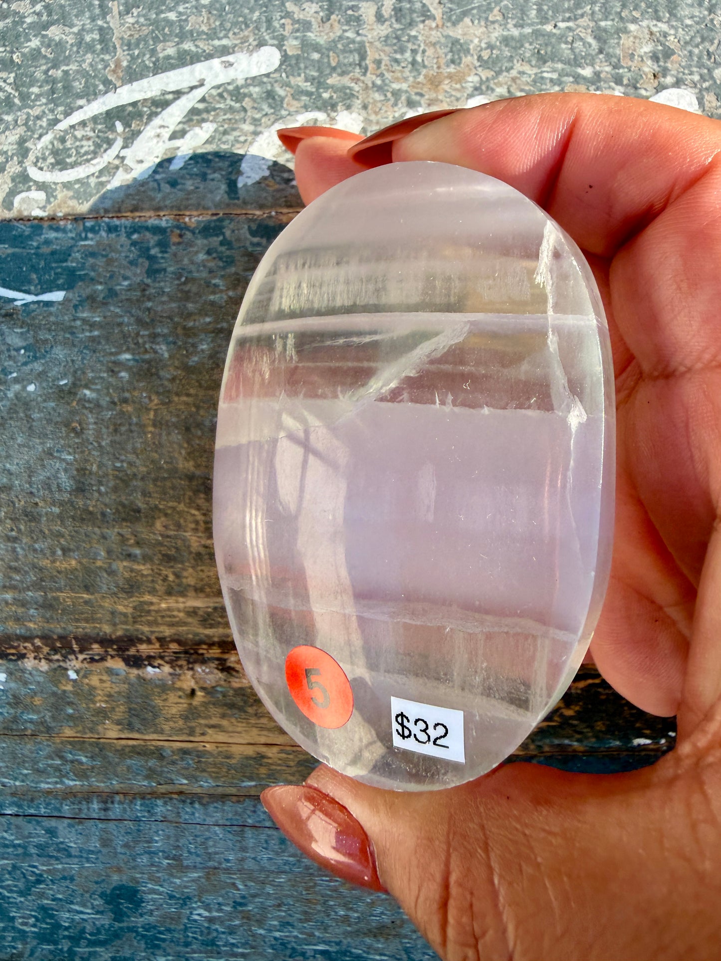 Gorgeous Yttrium Fluorite Palm Stone | Opt 5