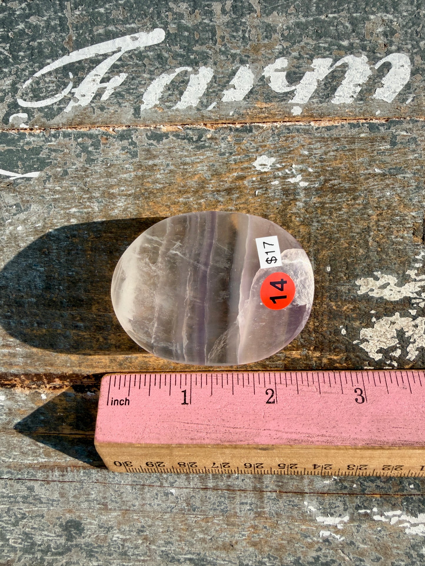 Gorgeous Yttrium Fluorite Palm Stone | Opt 14