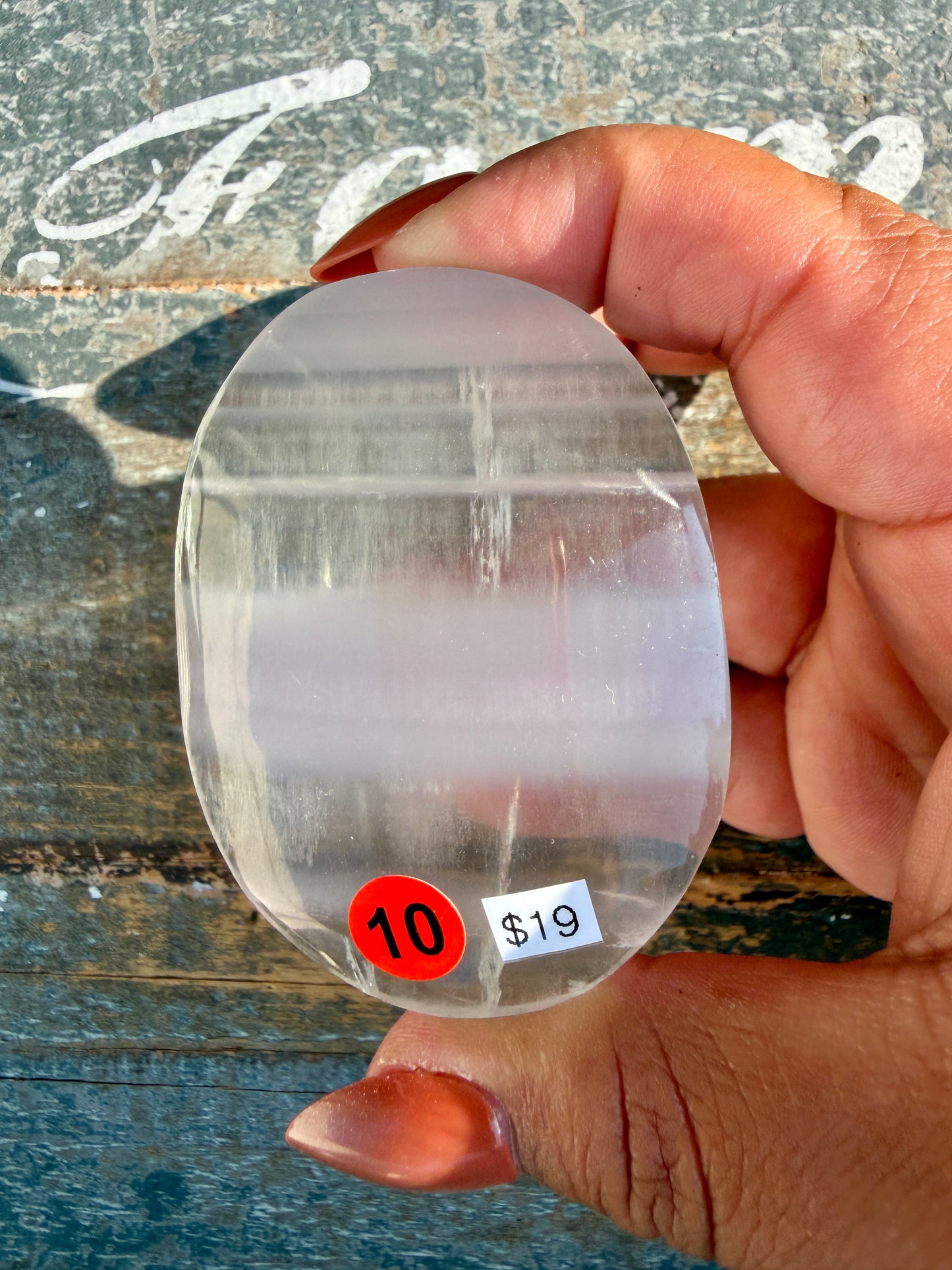 Gorgeous Yttrium Fluorite Palm Stone | Opt 10