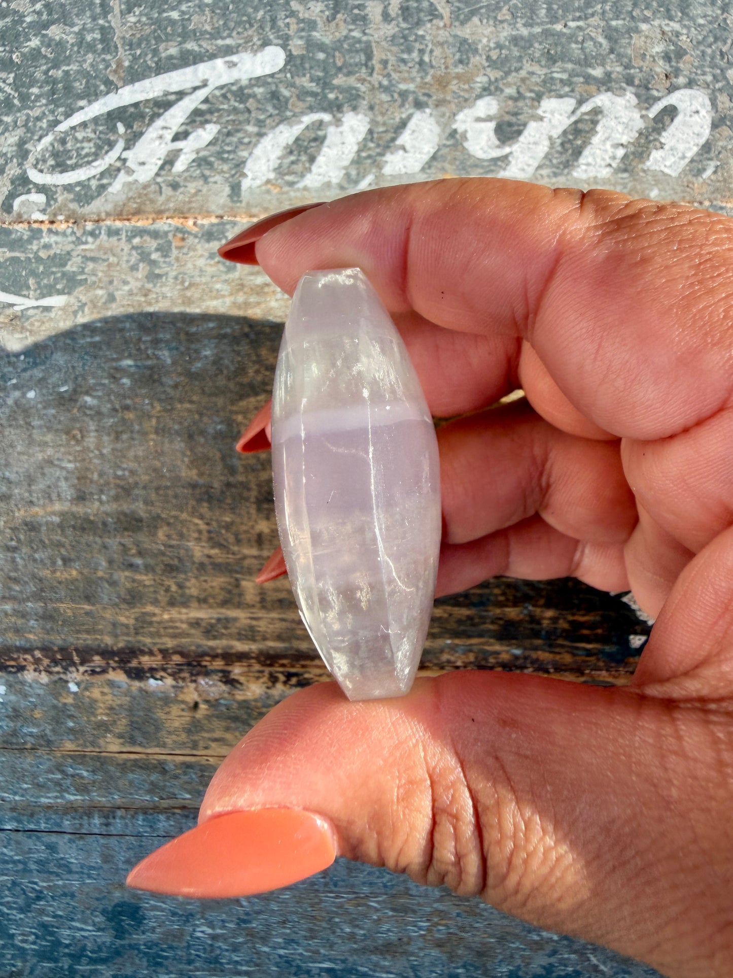 Gorgeous Yttrium Fluorite Palm Stone | Opt 6