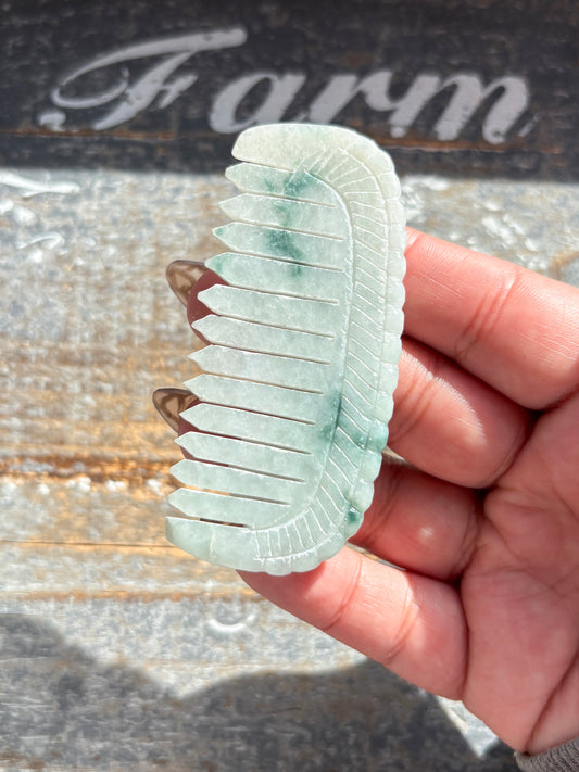 Gorgeous Jade Comb Hand Carved in China