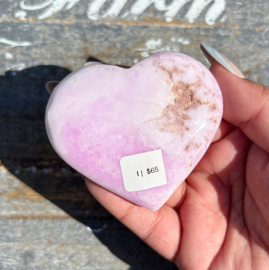 Gorgeous Pink Aragonite Heart from Pakistan | Opt I